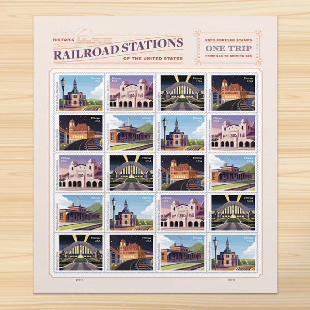 (2023) US Railroad Stations Stamps