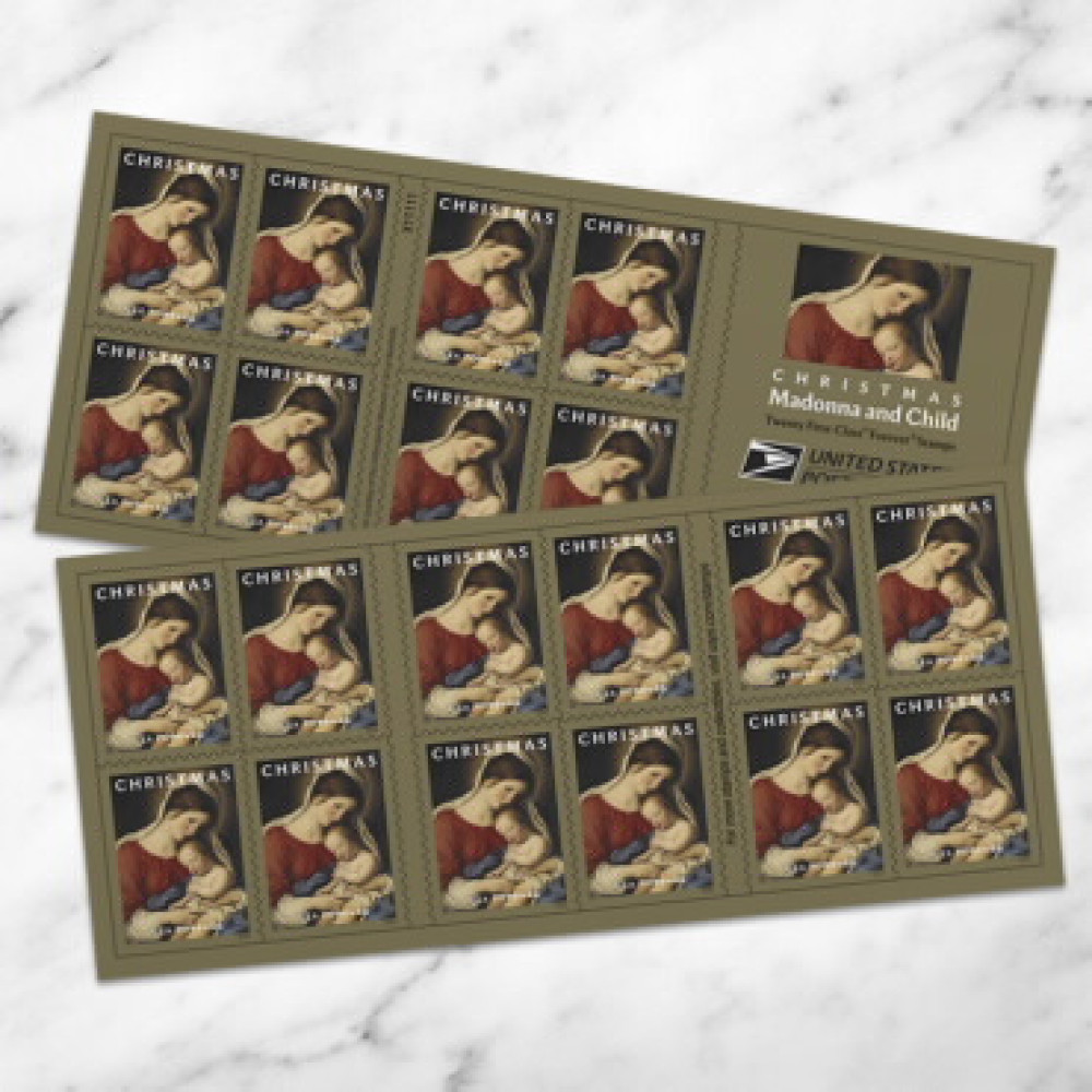 (2024) usps Christmas Madonna and Child Forever Stamps Book of 20