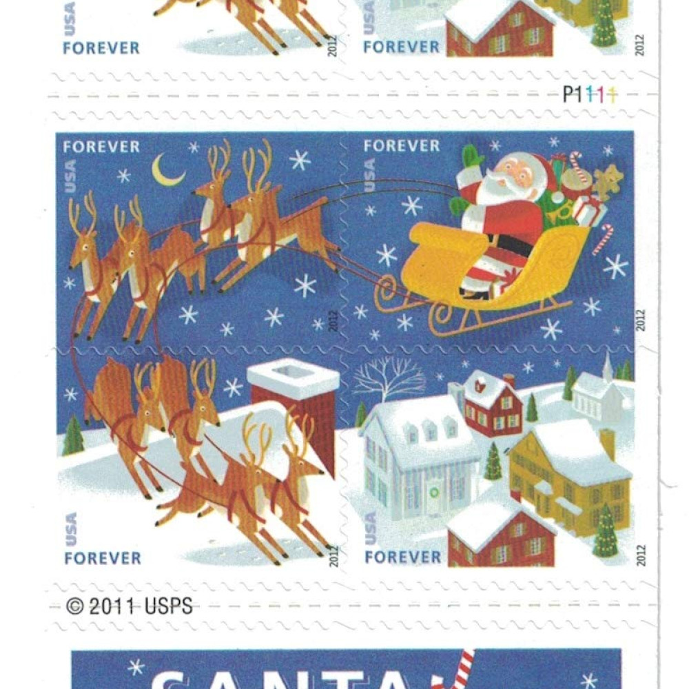(2012) US Stamp Santa & Sleigh - Booklet of 20 Forever Stamps