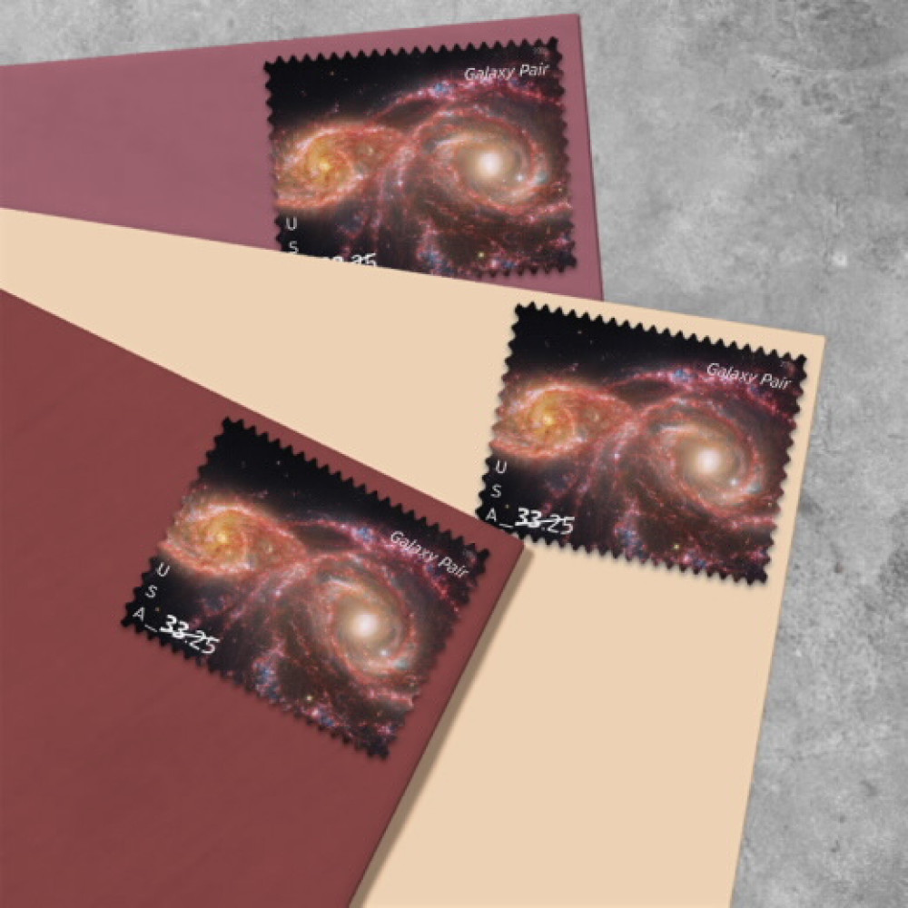 (2026) Galaxy Pair Priority Mail Express Stamps, Sheet of 4